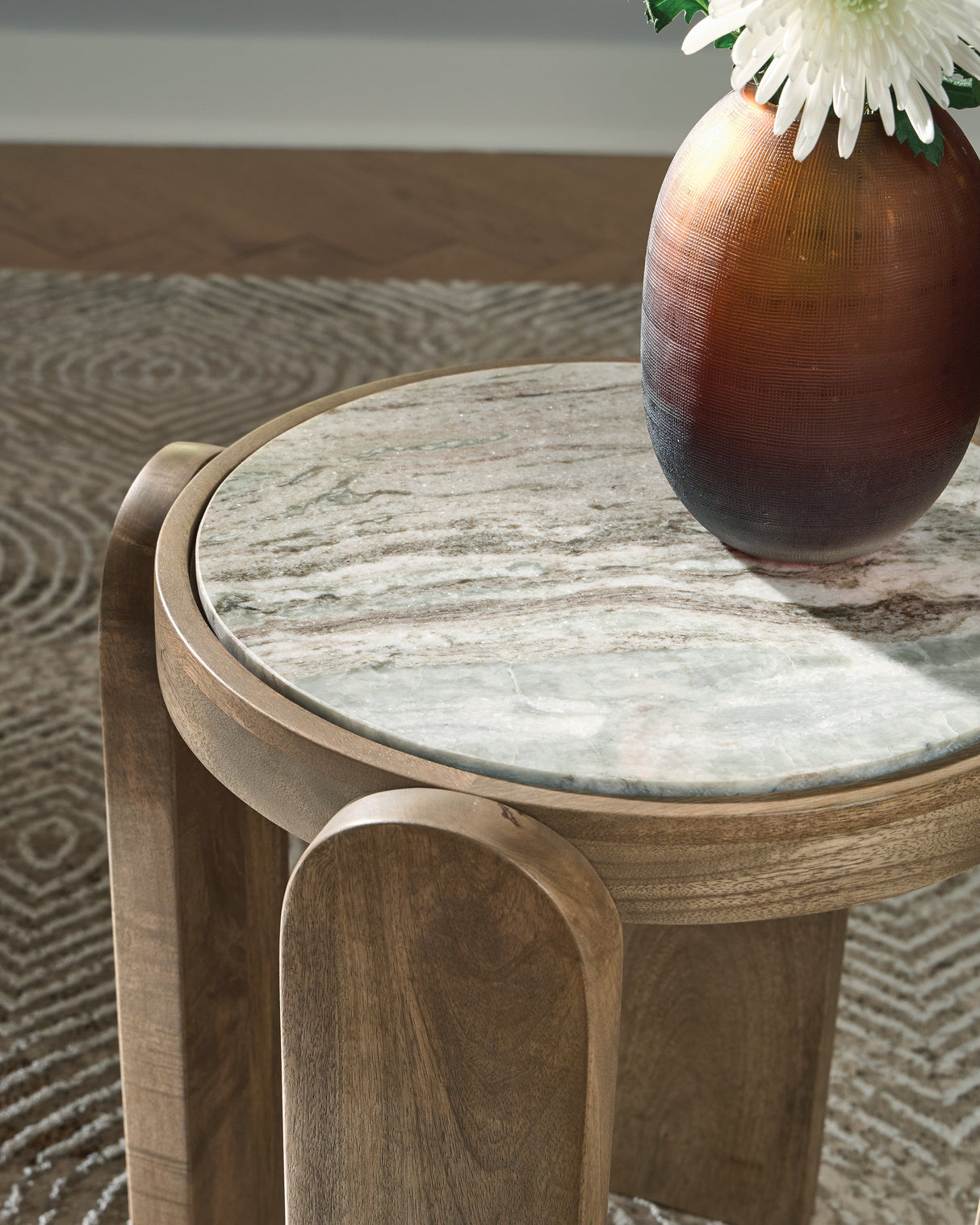 Gavrilley Gray/White/Brown Accent Table by ASHLEY FURNITURE at Eve Furniture