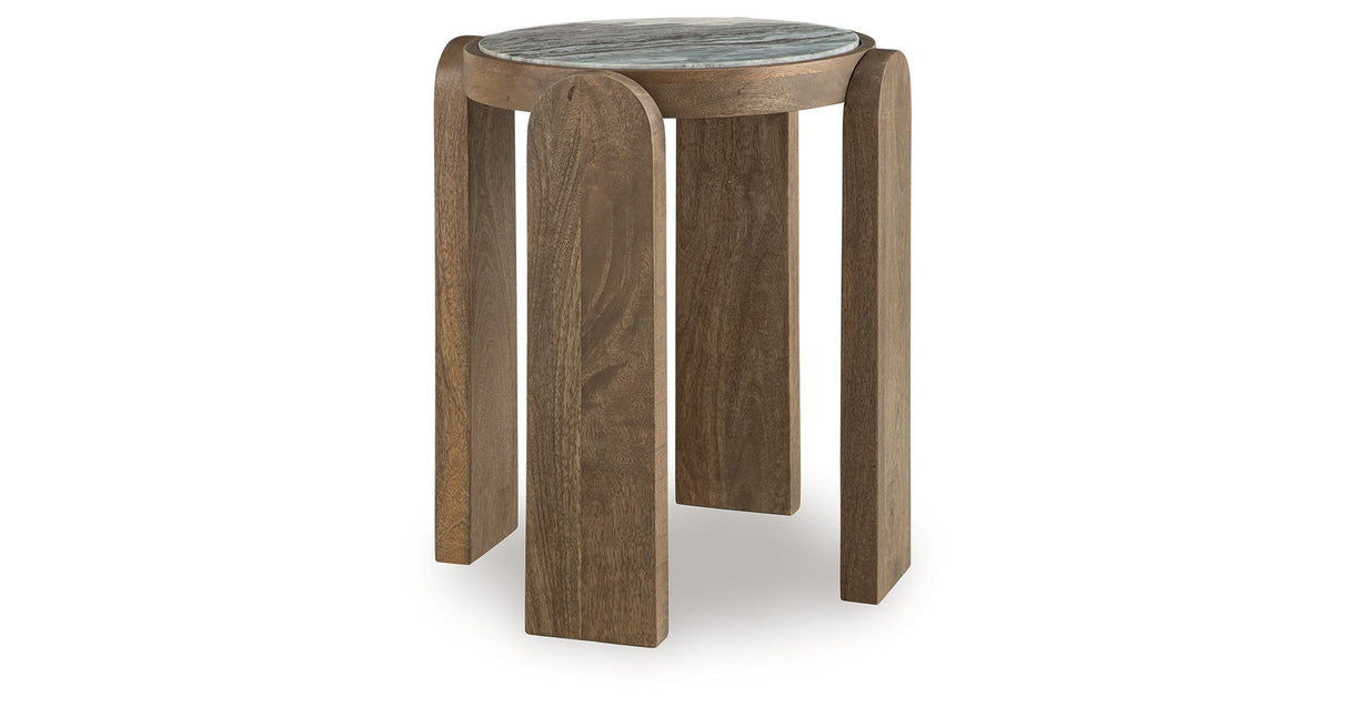 Gavrilley Gray/White/Brown Accent Table by ASHLEY FURNITURE at Eve Furniture