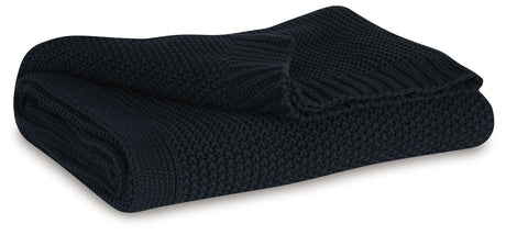 Gayelery Black Throw by Ashley at Eve Furniture