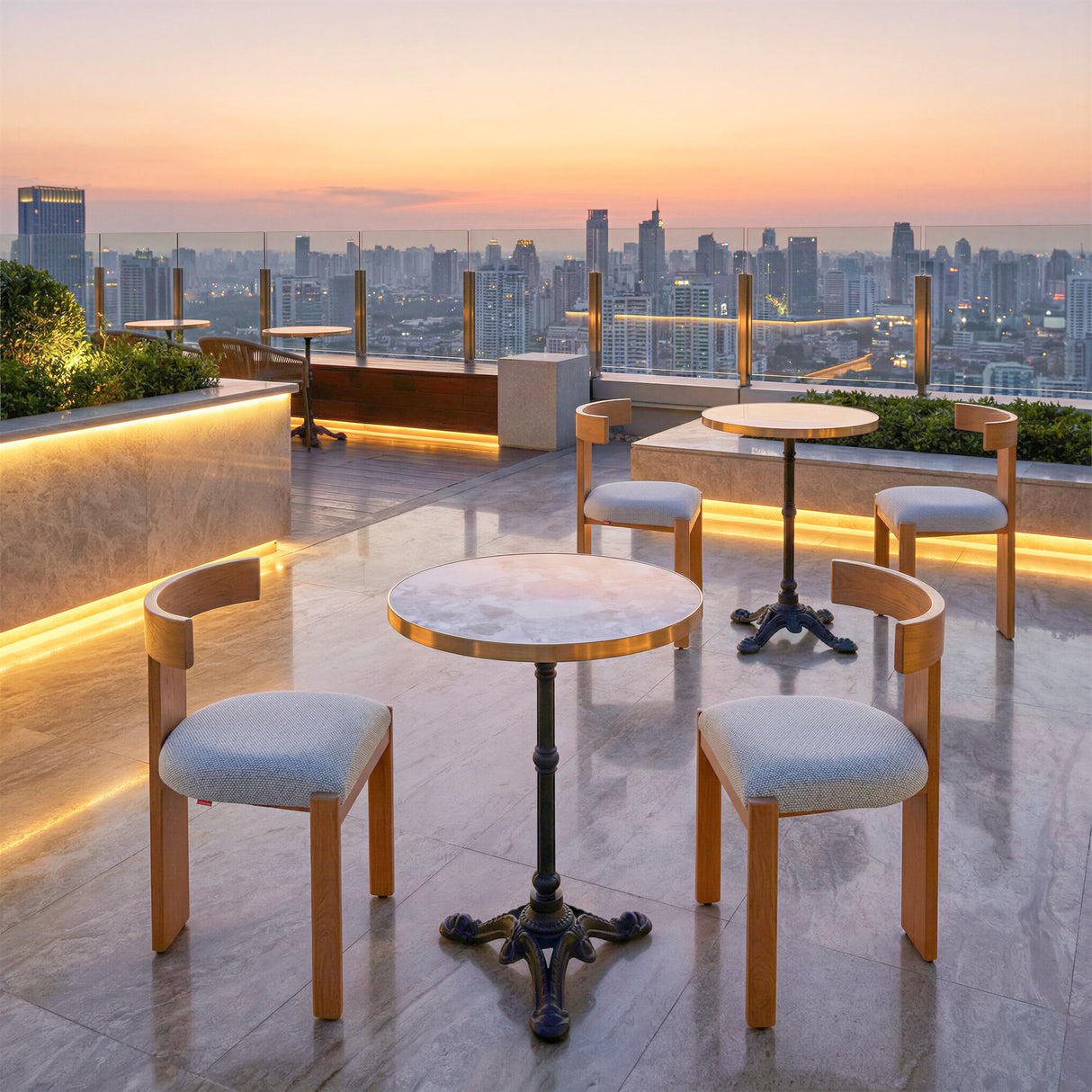Gazebo Multicolor Outdoor Dining Table by Zuomod at Eve Furniture