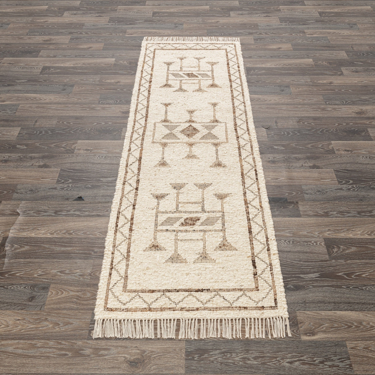 Gazi Ivory/Brown Multi Rug by Classic Home at Eve Furniture