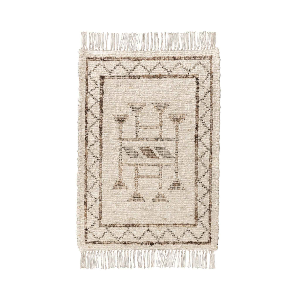 Gazi Ivory/Brown Multi Rug by Classic Home at Eve Furniture