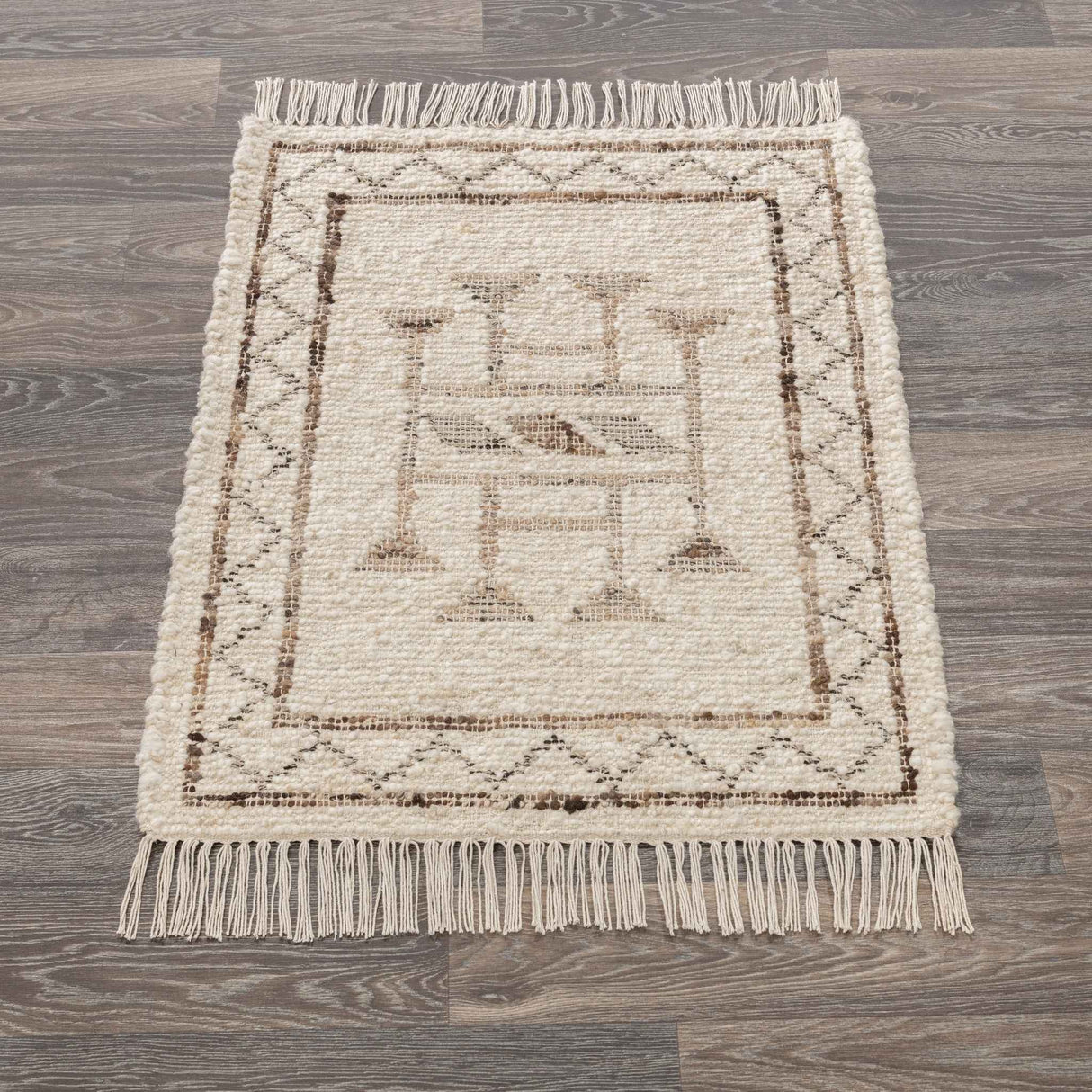 Gazi Ivory/Brown Multi Rug by Classic Home at Eve Furniture