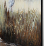 Gazing Egret Green/Brown Canvas by Crestview at Eve Furniture