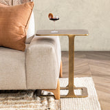 Geanna Antique Brass Accent Table by Classic Home at Eve Furniture