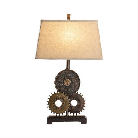 Gears Brown Table Lamp by Crestview at Eve Furniture