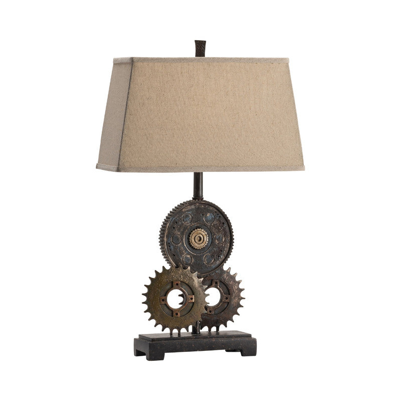 Gears Brown Table Lamp by Crestview at Eve Furniture
