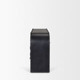 Gehry I Black Metal Frame w/Wood Accent 4 Cabinet Door Two Drawer Sideboard by Mercana at Eve Furniture