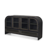 Gehry I Black Metal Frame w/Wood Accent 4 Cabinet Door Two Drawer Sideboard by Mercana at Eve Furniture