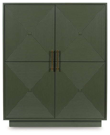 Geirwood Dark Green Accent Cabinet by Ashley at Eve Furniture
