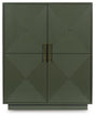 Geirwood Dark Green Accent Cabinet by Ashley at Eve Furniture