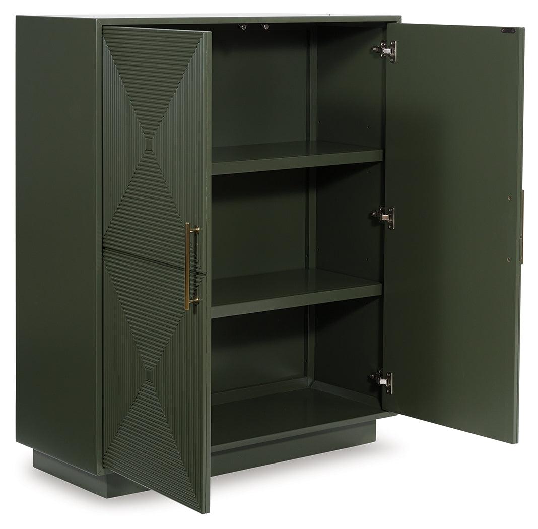 Geirwood Dark Green Accent Cabinet by Ashley at Eve Furniture