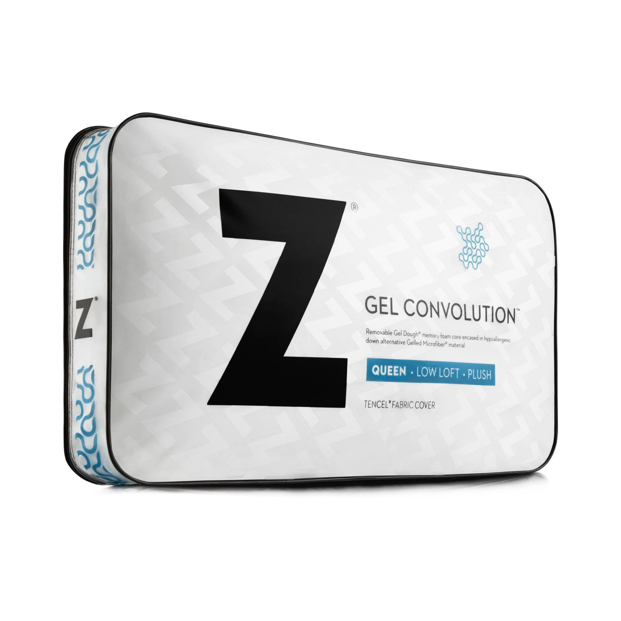 Gel Convolution White King High Loft Pillow by Malouf at Eve Furniture