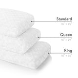 Gel Convolution White Queen High Loft Pillow by Malouf at Eve Furniture