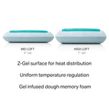 Gel Dough + Z Gel White King Mid Loft Pillow by Malouf at Eve Furniture