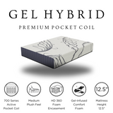 Great Value Gel Hybrid 12.5" King Mattress