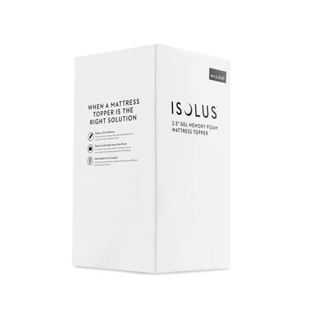 Gel Memory Foam White Full 2.5" Mattress Topper by Malouf at Eve Furniture