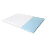 Gel Memory Foam White King 2.5" Mattress Topper by Malouf at Eve Furniture