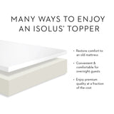 Gel Memory Foam White Queen 2.5" Mattress Topper by Malouf at Eve Furniture