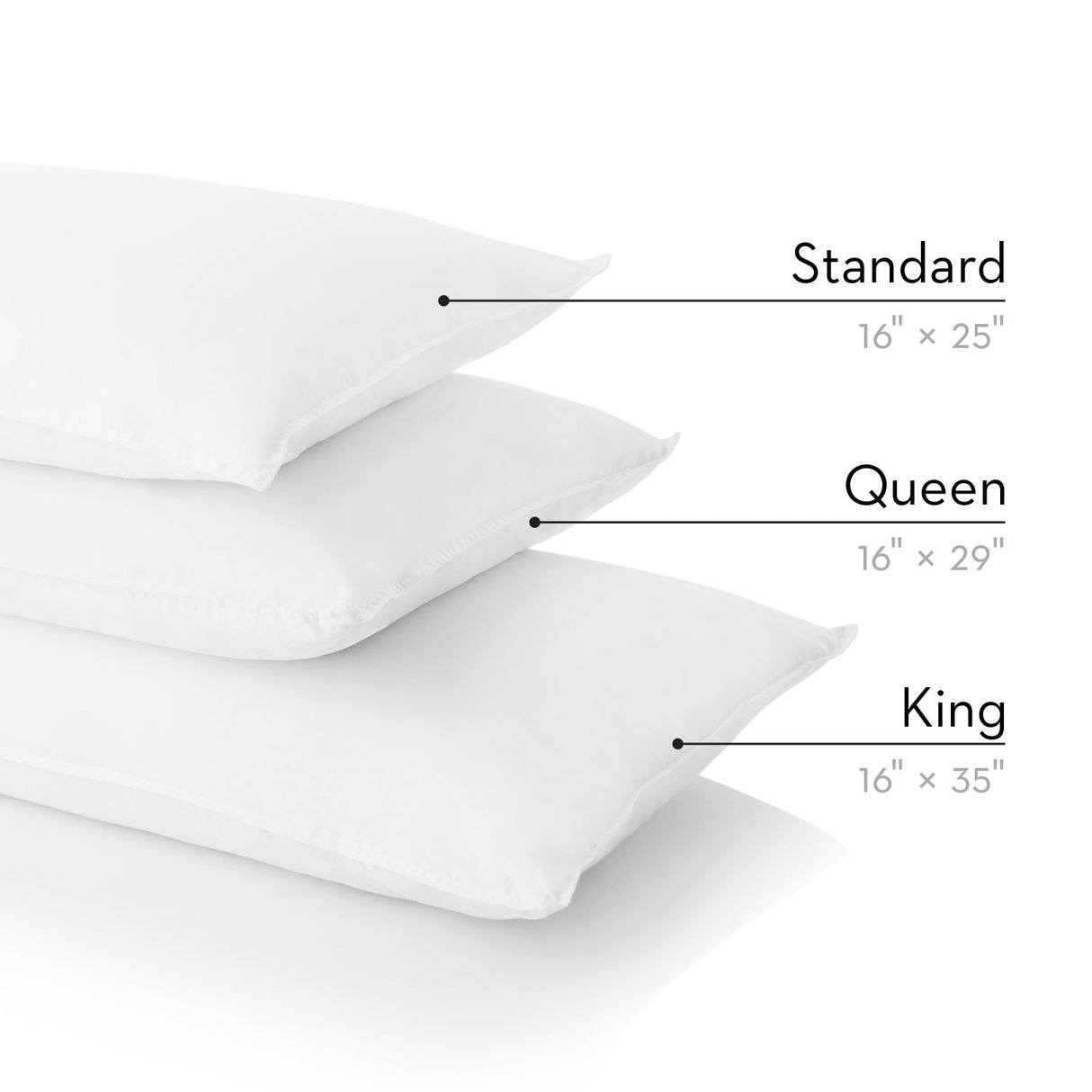 Gelled Microfiber White King Pillow by Malouf at Eve Furniture