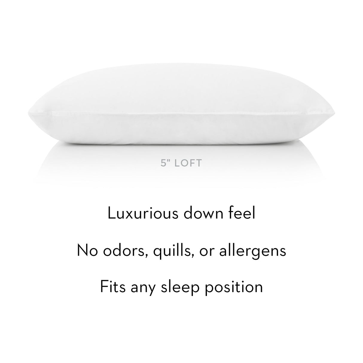Gelled Microfiber White Queen Pillow by Malouf at Eve Furniture