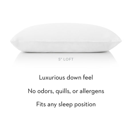 Gelled Microfiber White Queen Pillow by Malouf at Eve Furniture