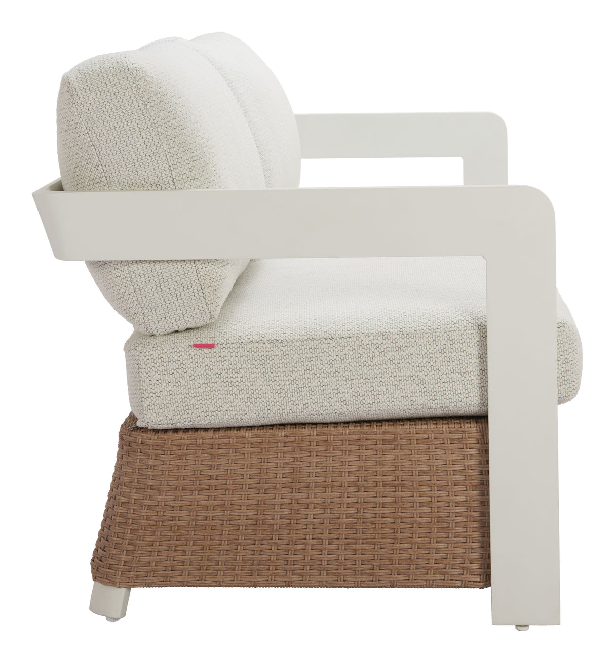 Gelo White & Brown Outdoor Sofa by Zuomod at Eve Furniture