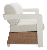 Gelo White & Brown Outdoor Sofa by Zuomod at Eve Furniture