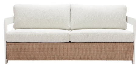 Gelo White & Brown Outdoor Sofa by Zuomod at Eve Furniture