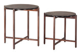 Gema Bronze Coffee Table Set (2-Piece) by Zuomod at Eve Furniture