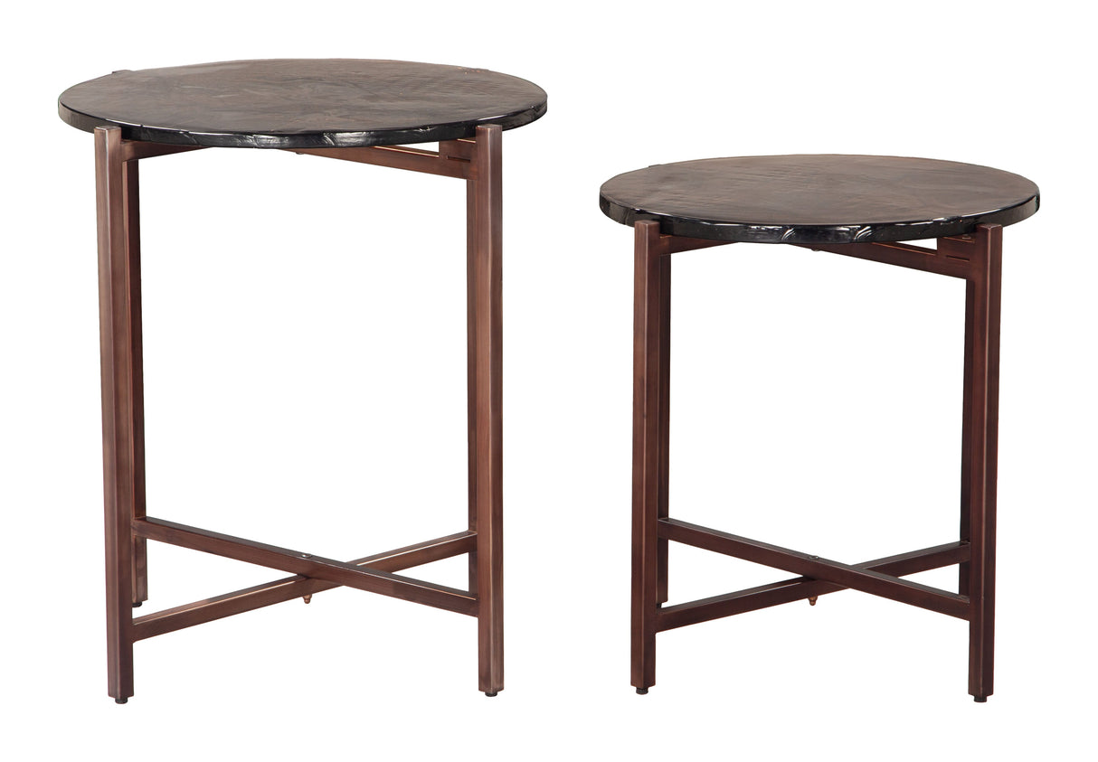 Gema Bronze Coffee Table Set (2-Piece) by Zuomod at Eve Furniture