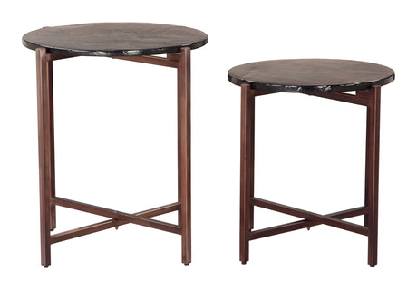 Gema Bronze Coffee Table Set (2-Piece) by Zuomod at Eve Furniture