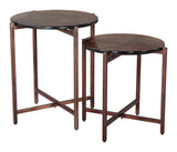 Gema Bronze Coffee Table Set (2-Piece) by Zuomod at Eve Furniture