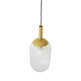 Gemma Pendant Lamp - Gold and Clear by Ashcroft Furniture at Eve Furniture