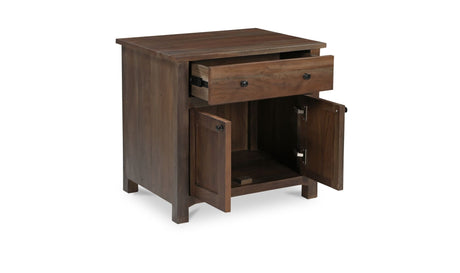 Gene Charging Nightstand Dark Brown by Moe's Home at Eve Furniture