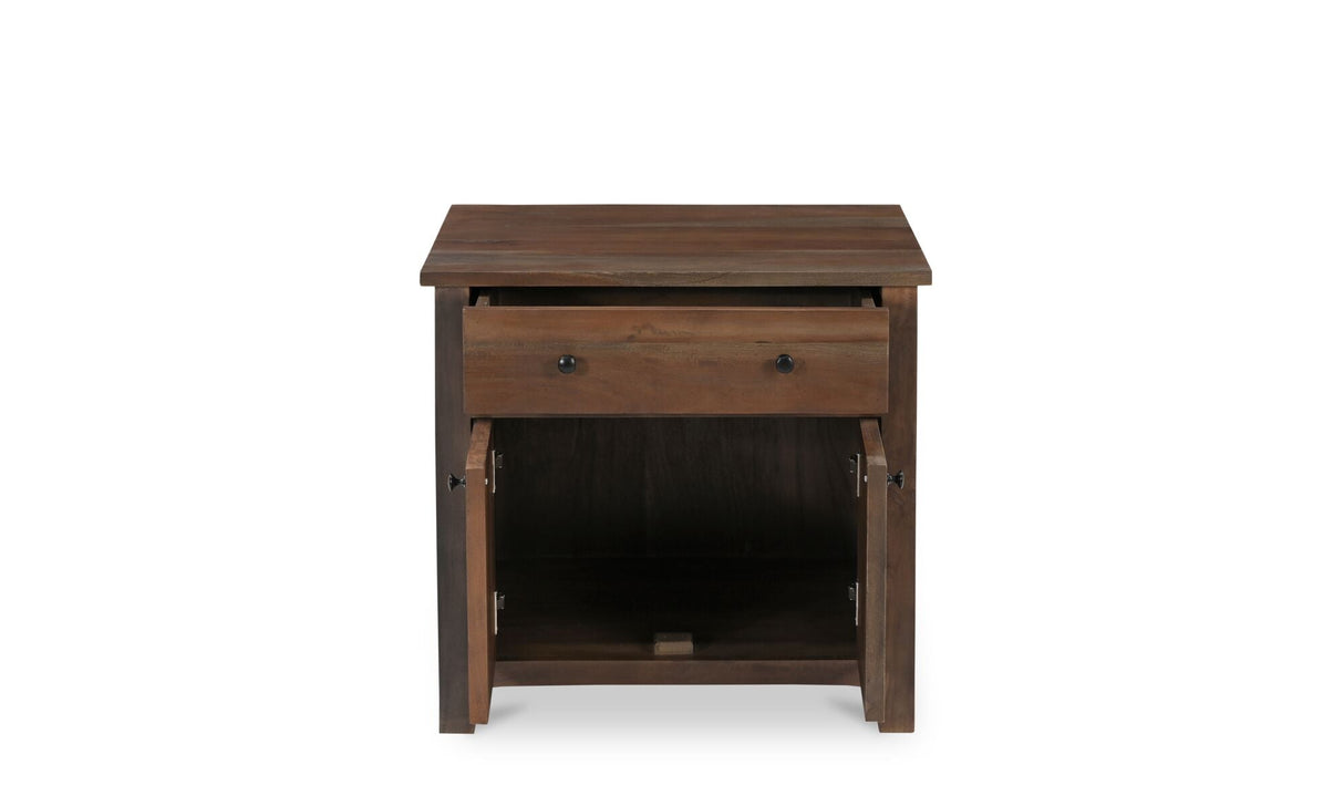 Gene Charging Nightstand Dark Brown by Moe's Home at Eve Furniture