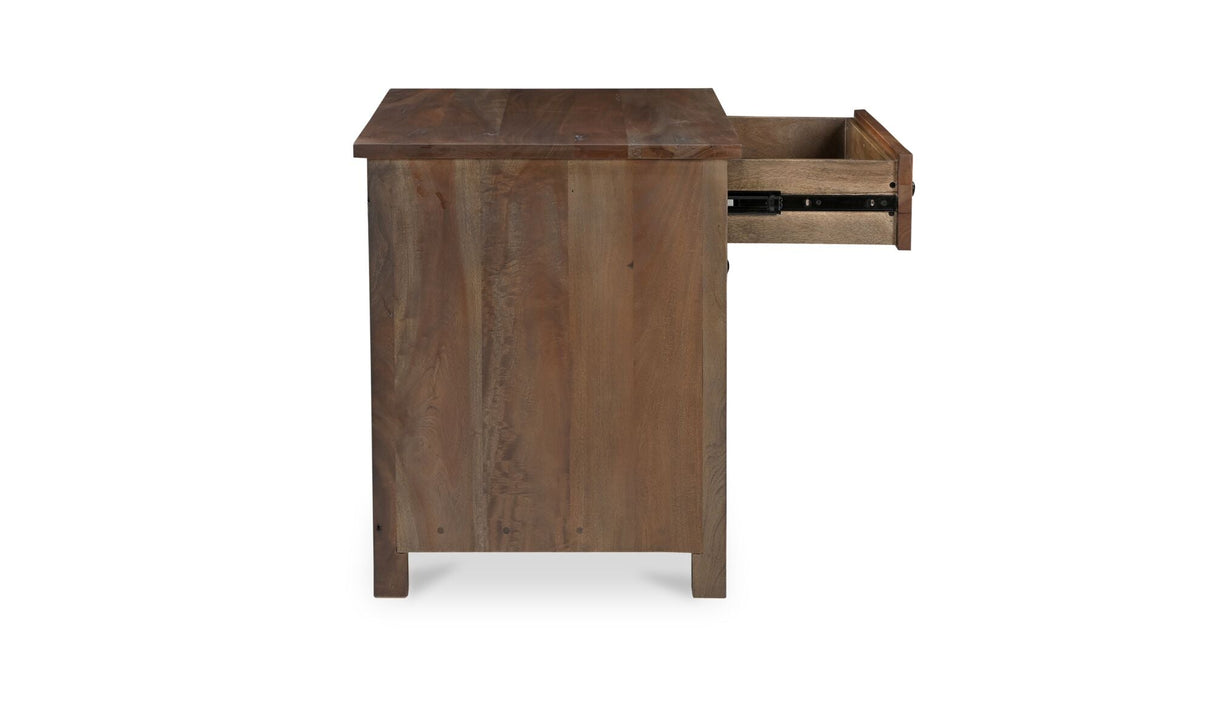 Gene Charging Nightstand Dark Brown by Moe's Home at Eve Furniture