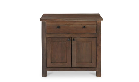 Gene Charging Nightstand Dark Brown by Moe's Home at Eve Furniture