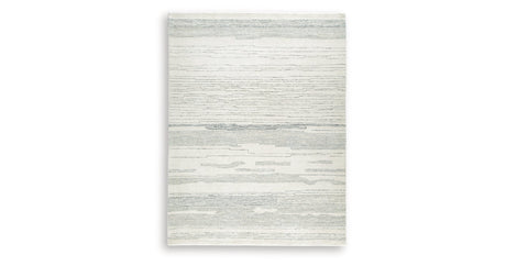 Genemost Ivory/Blue Large Rug by Ashley at Eve Furniture
