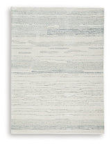 Genemost Ivory/Blue Medium Rug by Ashley at Eve Furniture