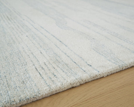 Genemost Ivory/Blue Medium Rug by Ashley at Eve Furniture