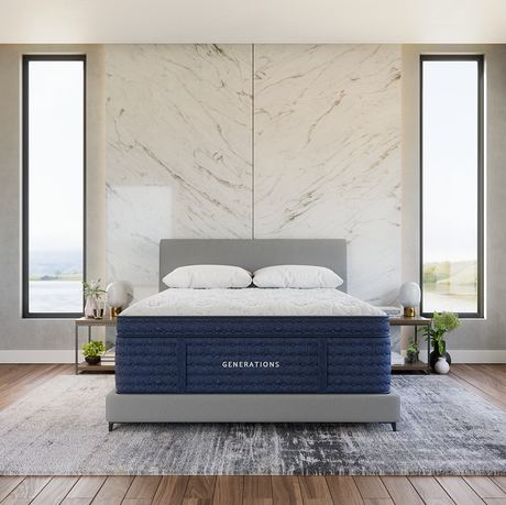 Generations 2.0 NT Tribute Luxe Blue Full 14" Medium Mattress by Diamond Mattress at Eve Furniture