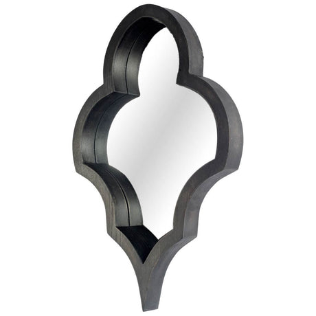 Geneva Black Wood Frame Mirror by Mercana at Eve Furniture