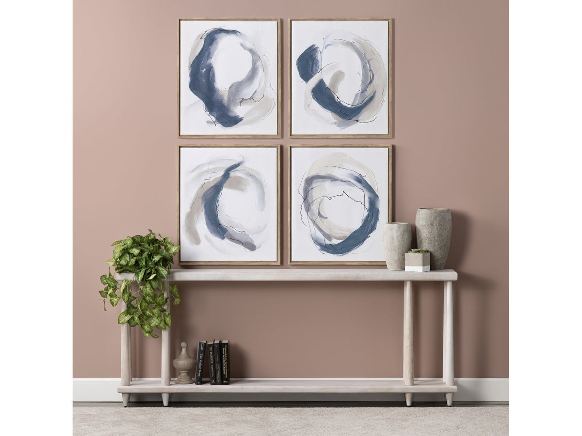 Geneva Navy Blue/Taupe Canvas by Crestview at Eve Furniture
