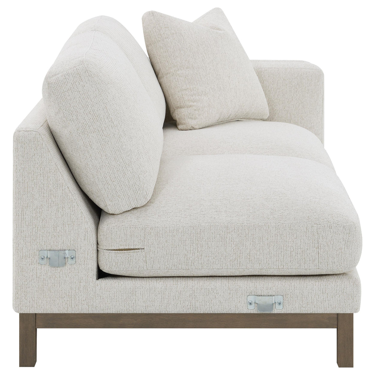 Geneva Sand Boucle Upholstered Sectional Chaise Sofa by Coaster at Eve Furniture