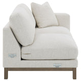 Geneva Sand Boucle Upholstered Sectional Chaise Sofa by Coaster at Eve Furniture