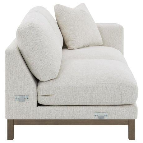 Geneva Sand Boucle Upholstered Sectional Chaise Sofa by Coaster at Eve Furniture