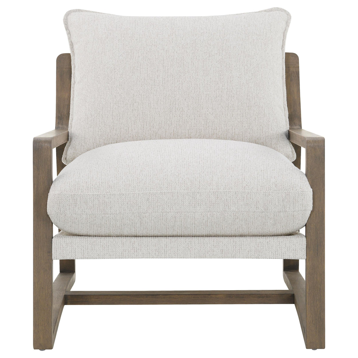 Geneva Sand Boucle Wood Arm Accent Chair by Coaster at Eve Furniture