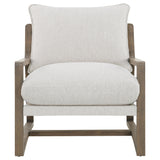 Geneva Sand Boucle Wood Arm Accent Chair by Coaster at Eve Furniture