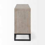 Genevieve I 39L x 16W Light Brown Fir Veneer 3 Drawer Accent Cabinet by Mercana at Eve Furniture